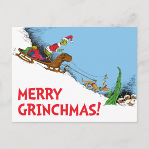 Klassieke Grinch De Grinch en Rendier Max Feestdagenkaart