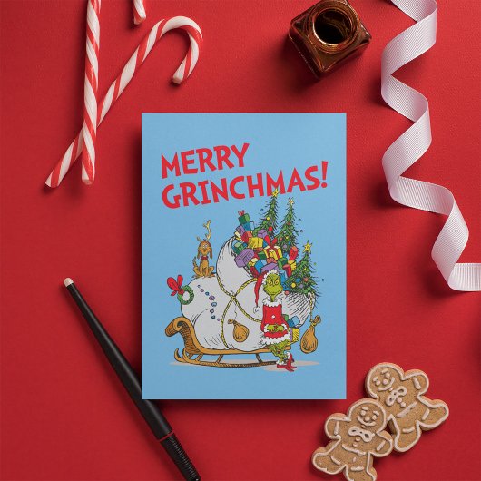 Klassieke Grinch | De Grinch & Max Op De Loop Slei Briefkaart
