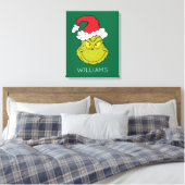 Klassieke Grinch | De naam van je familie toevoege Canvas Afdruk (Insitu (Slaapkamer))