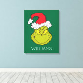 Klassieke Grinch | De naam van je familie toevoege Canvas Afdruk (Insitu (Houten vloer))