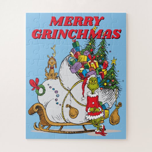 Klassieke Grinch | Grinch & Max met slee Legpuzzel (Verticaal)