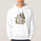 Klassieke Grinch | Grinch & Max met Sleigh Hoodie (Voorkant)