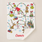 Klassieke Grinch | Grinch & Max met Sleigh Sherpa Deken (Voorkant)