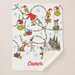 Klassieke Grinch   Grinch & Max met Sleigh Sherpa Deken