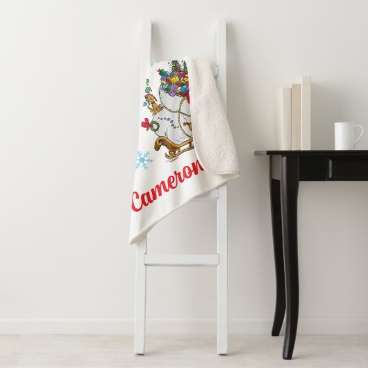 Klassieke Grinch | Grinch & Max met Sleigh Sherpa Deken (In situ)