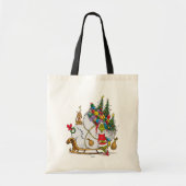 Klassieke Grinch | Grinch & Max met Sleigh Tote Bag (Voorkant)