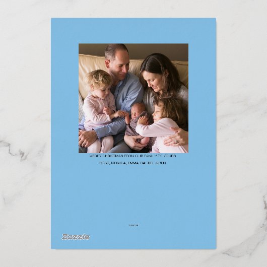 Klassieke Grinch | Grinch & Max Weglopende slee Folie Feestdagenkaart (Achterkant)