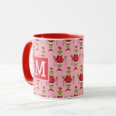 Klassieke Grinch Kerst | Voeg je monogram toe Mok (Voorkant links)