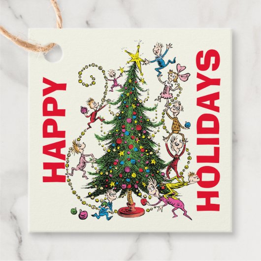 Klassieke Grinch | Kerstboom Bedankjes Labels (Voorkant)