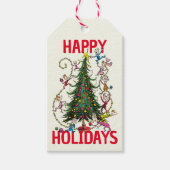 Klassieke Grinch | Kerstboom Cadeaulabel (Voorkant)
