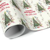 Klassieke Grinch | Kerstboom Cadeaupapier (Rol Hoek)