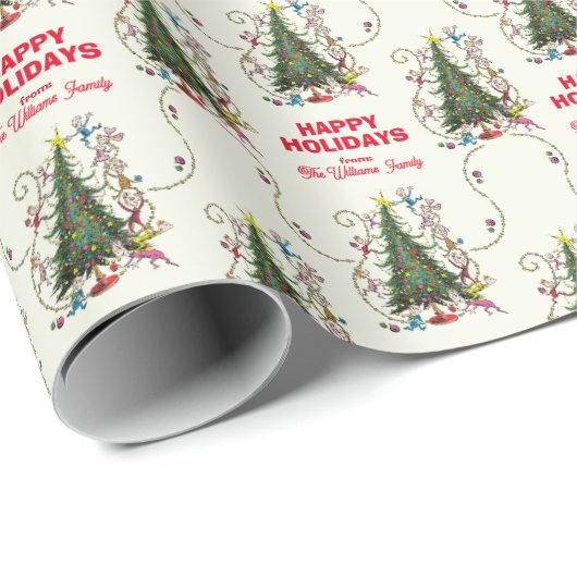 Klassieke Grinch | Kerstboom Cadeaupapier (Rol Hoek)