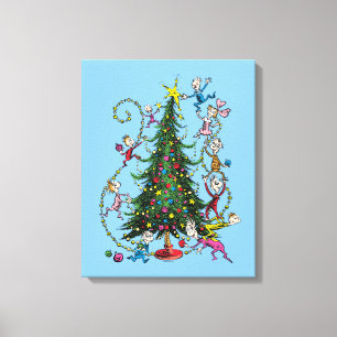 Klassieke Grinch Kerstboom Canvas Afdruk