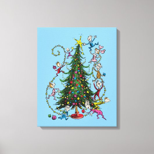 Klassieke Grinch | Kerstboom Canvas Afdruk (Voorkant)