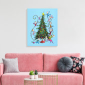 Klassieke Grinch | Kerstboom Canvas Afdruk (Insitu (Woonkamer))