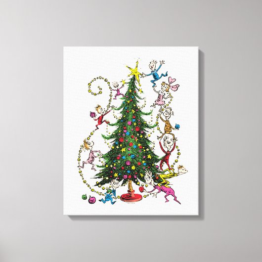Klassieke Grinch | Kerstboom Canvas Afdruk (Voorkant)