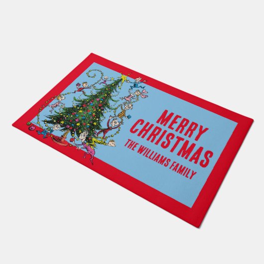 Klassieke Grinch | Kerstboom Deurmat (Schuin)