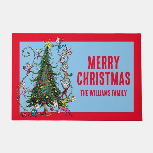 Klassieke Grinch | Kerstboom Deurmat (Voorkant)
