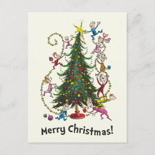 Klassieke Grinch   Kerstboom Feestdagenkaart