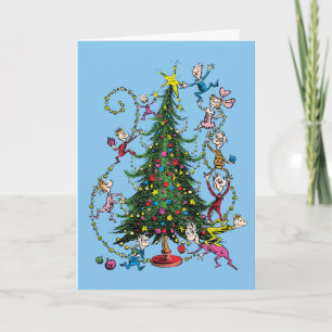Klassieke Grinch Kerstboom Kerst Foto Feestdagen Kaart