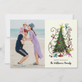 Klassieke Grinch | Kerstboom Kerst Foto Feestdagenkaart (Voorkant)