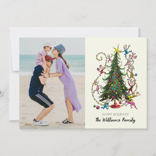 Klassieke Grinch | Kerstboom Kerst Foto Feestdagenkaart (Voorkant)