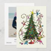 Klassieke Grinch | Kerstboom Kerst Foto Feestdagenkaart (Voorkant / Achterkant)