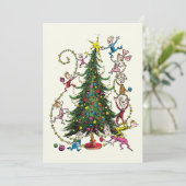 Klassieke Grinch | Kerstboom Kerst Foto Feestdagenkaart (Staand voorkant)