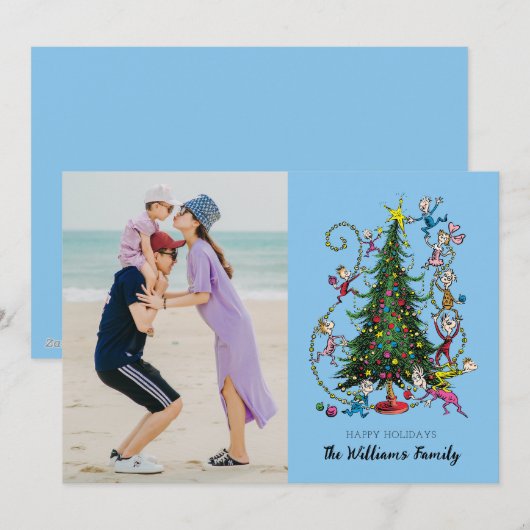 Klassieke Grinch | Kerstboom Kerst Foto Feestdagenkaart (Voorkant / Achterkant)