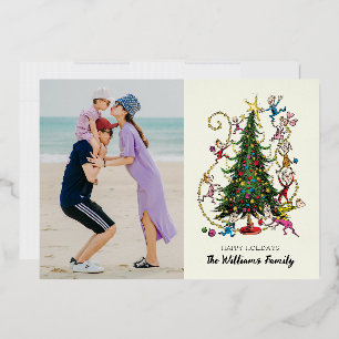 Klassieke Grinch   Kerstboom Kerst Foto Folie Feestdagenkaart