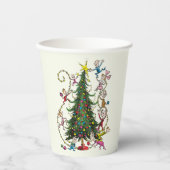 Klassieke Grinch | Kerstboom Papieren Bekers (Voorkant)