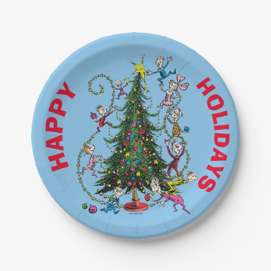 Klassieke Grinch | Kerstboom Papieren Bordje (Voorkant)