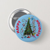 Klassieke Grinch | Kerstboom Ronde Button 5,7 Cm (Voorkant /achterkant)