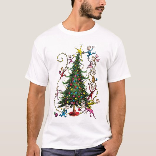 Klassieke Grinch | Kerstboom T-shirt (Voorkant)