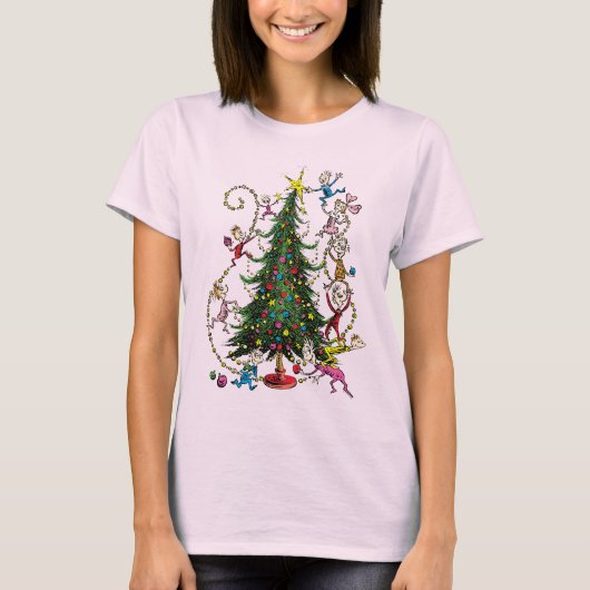 Klassieke Grinch | Kerstboom T-shirt (Voorkant)