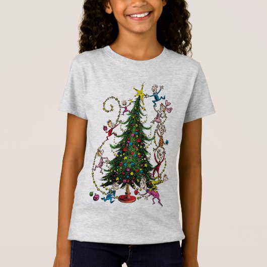 Klassieke Grinch | Kerstboom T-shirt (Voorkant)
