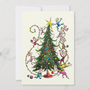 Klassieke Grinch Kerstboom Vakantiefoto Feestdagenkaart
