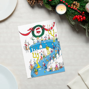 Klassieke Grinch Kerstfeestmaal Feestdagen Kaart