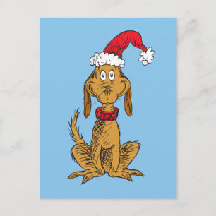 Klassieke Grinch   Max - Kerstman Hoed Feestdagenkaart