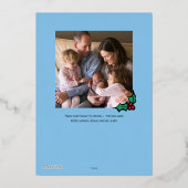 Klassieke Grinch | Max - Kerstman Hoed Folie Feestdagenkaart (Achterkant)