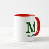 Klassieke Grinch Max | Naam & Monogram M Mok (Voorkant rechts)