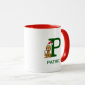 Klassieke Grinch Max | Naam & Monogram P Mok (Voorkant rechts)