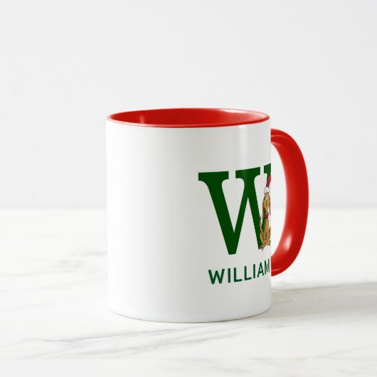Klassieke Grinch Max | Naam & Monogram W Mok (Voorkant rechts)