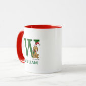 Klassieke Grinch Max | Naam & Monogram W Mok (Voorkant links)