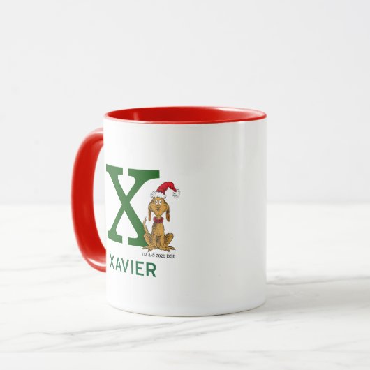 Klassieke Grinch Max | Naam & Monogram X Mok (Voorkant links)