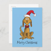 Klassieke Grinch | Max - Santa Hat Feestdagenkaart (Voorkant / Achterkant)