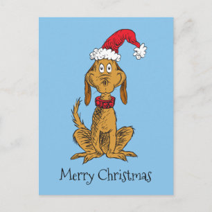 Klassieke Grinch   Max - Santa Hat Feestdagenkaart
