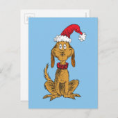 Klassieke Grinch | Max - Santa Hat Feestdagenkaart (Voorkant / Achterkant)