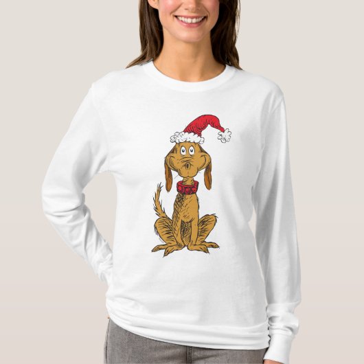Klassieke Grinch | Max - Santa Hat T-shirt (Voorkant)