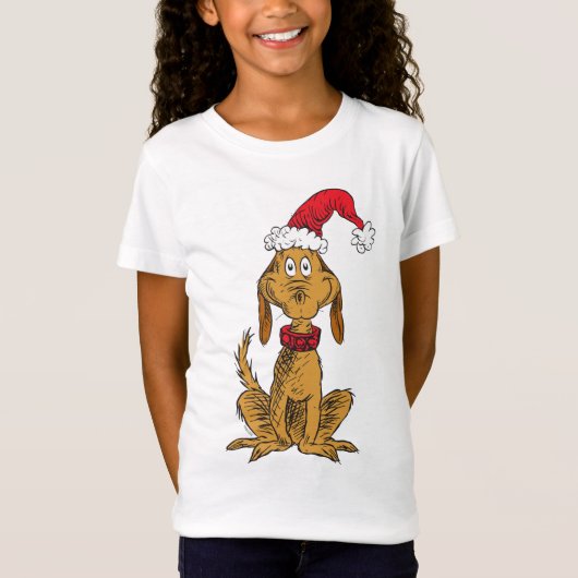 Klassieke Grinch | Max - Santa Hat T-shirt (Voorkant)